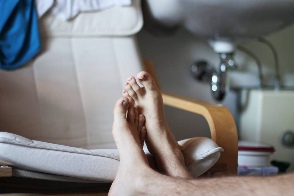 Put your foot up on a comfortable chair
