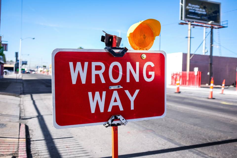 Sometimes you have to acknowledge you went the wrong way